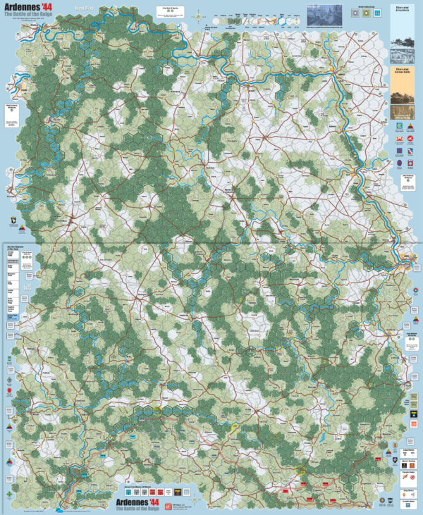 Ardennes '44 4th Printing Mounted Maps
